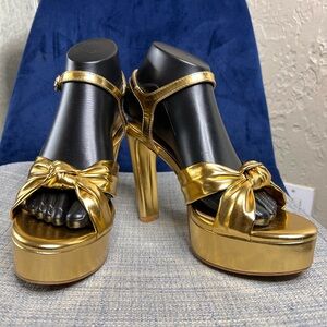 Dream Pairs Gold Platform Heels